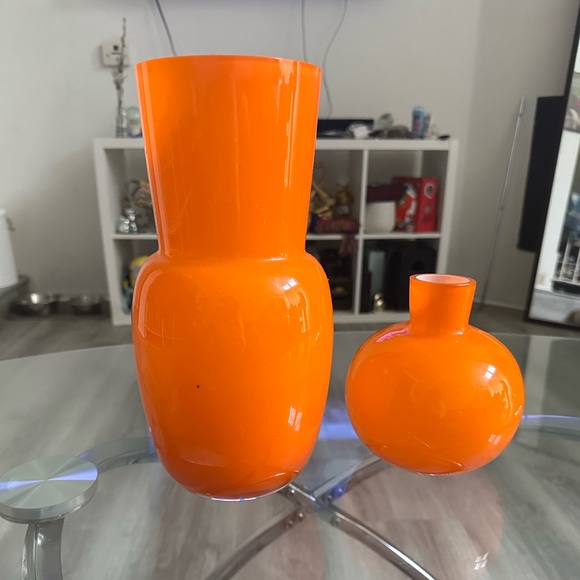Other - Vibrant Orange Vase Set